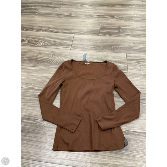 Top Long Sleeve By Old Navy In Brown, Size: Xs