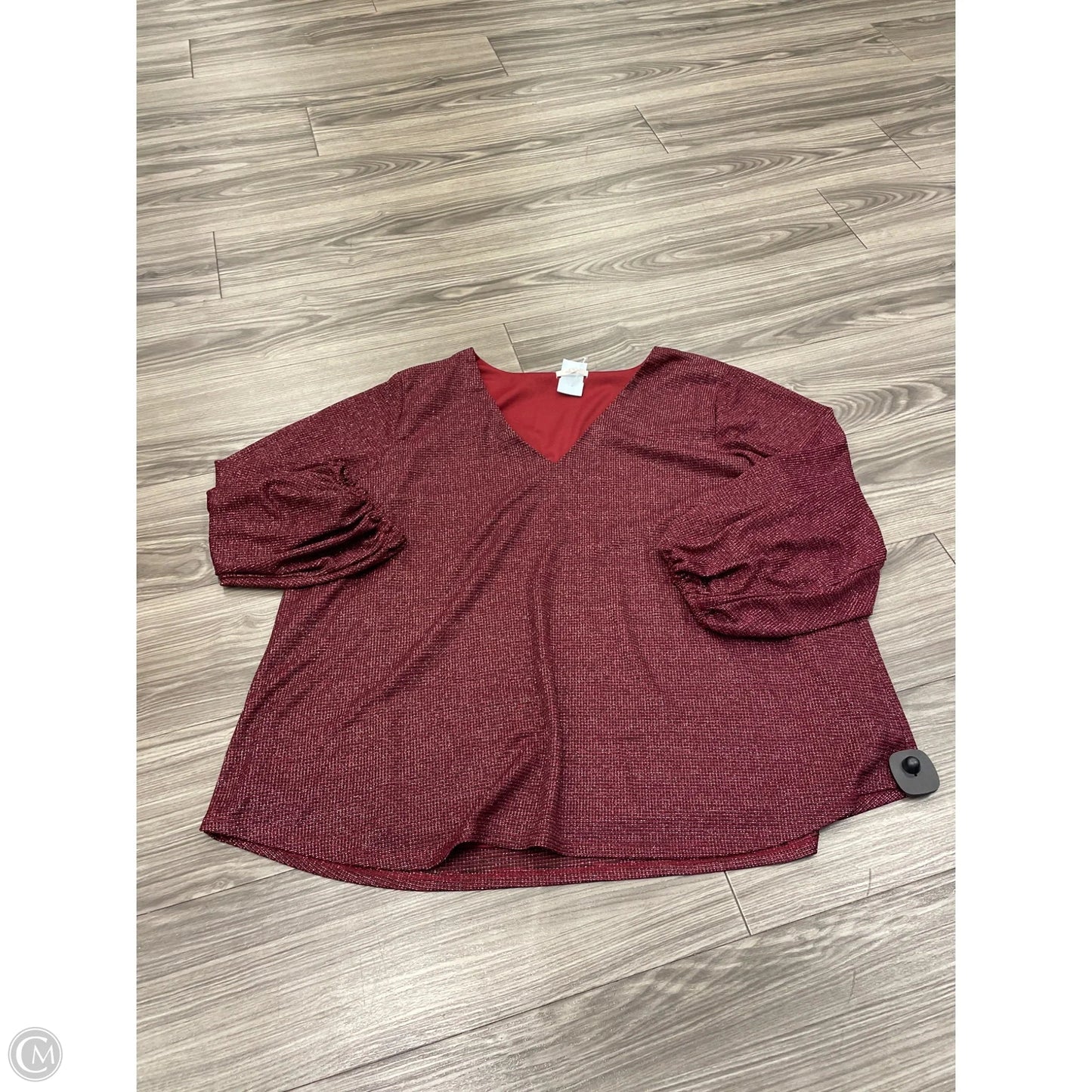 Top Long Sleeve By Maurices In Red, Size: 3x