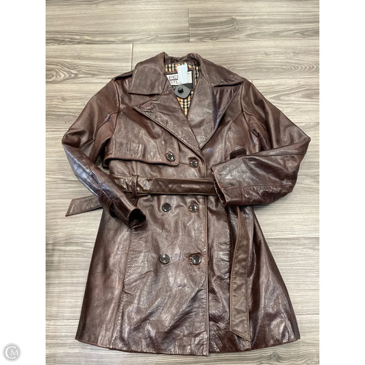 Jacket Leather By Clothes Mentor In Brown, Size: M
