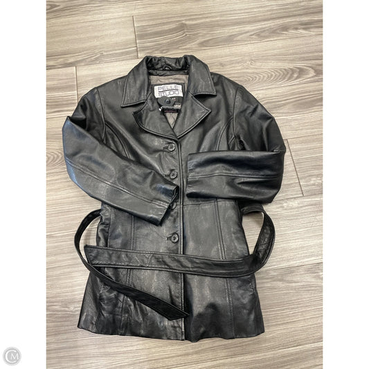 Jacket Leather By Clothes Mentor In Black, Size: M
