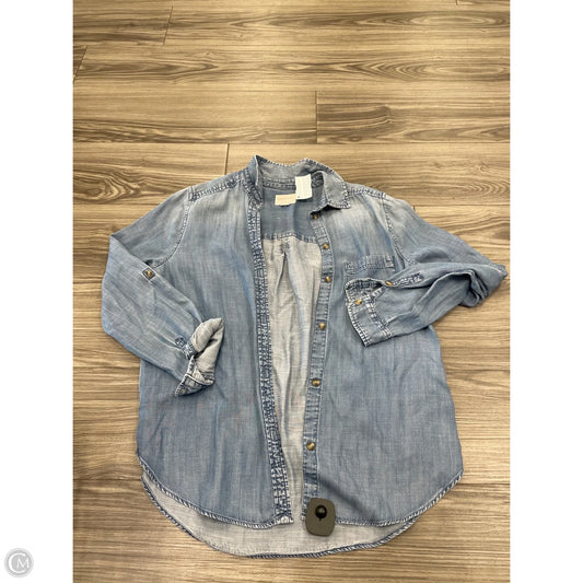 Top Long Sleeve By American Eagle In Blue, Size: M