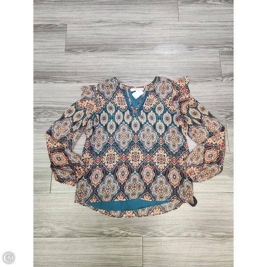 Top Long Sleeve By Loft In Multi-colored, Size: S