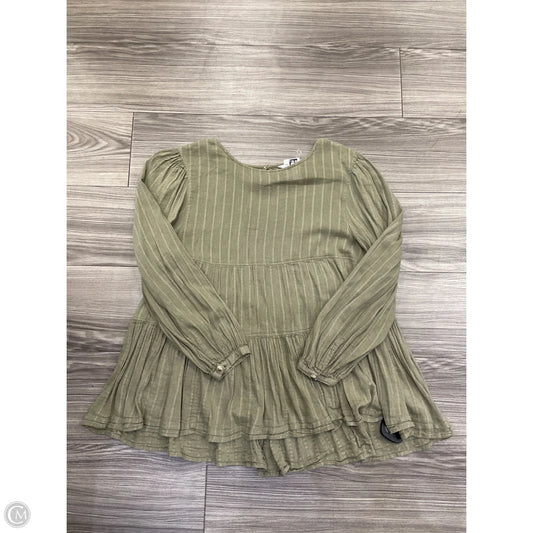 Top Long Sleeve By American Eagle In Green, Size: S