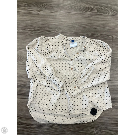 Top Long Sleeve By Old Navy In Polkadot Pattern, Size: L