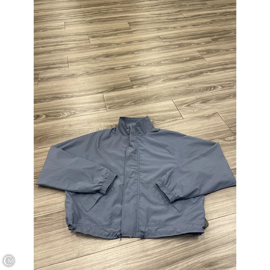 Jacket Windbreaker By Ultra Flirt In Blue, Size: M