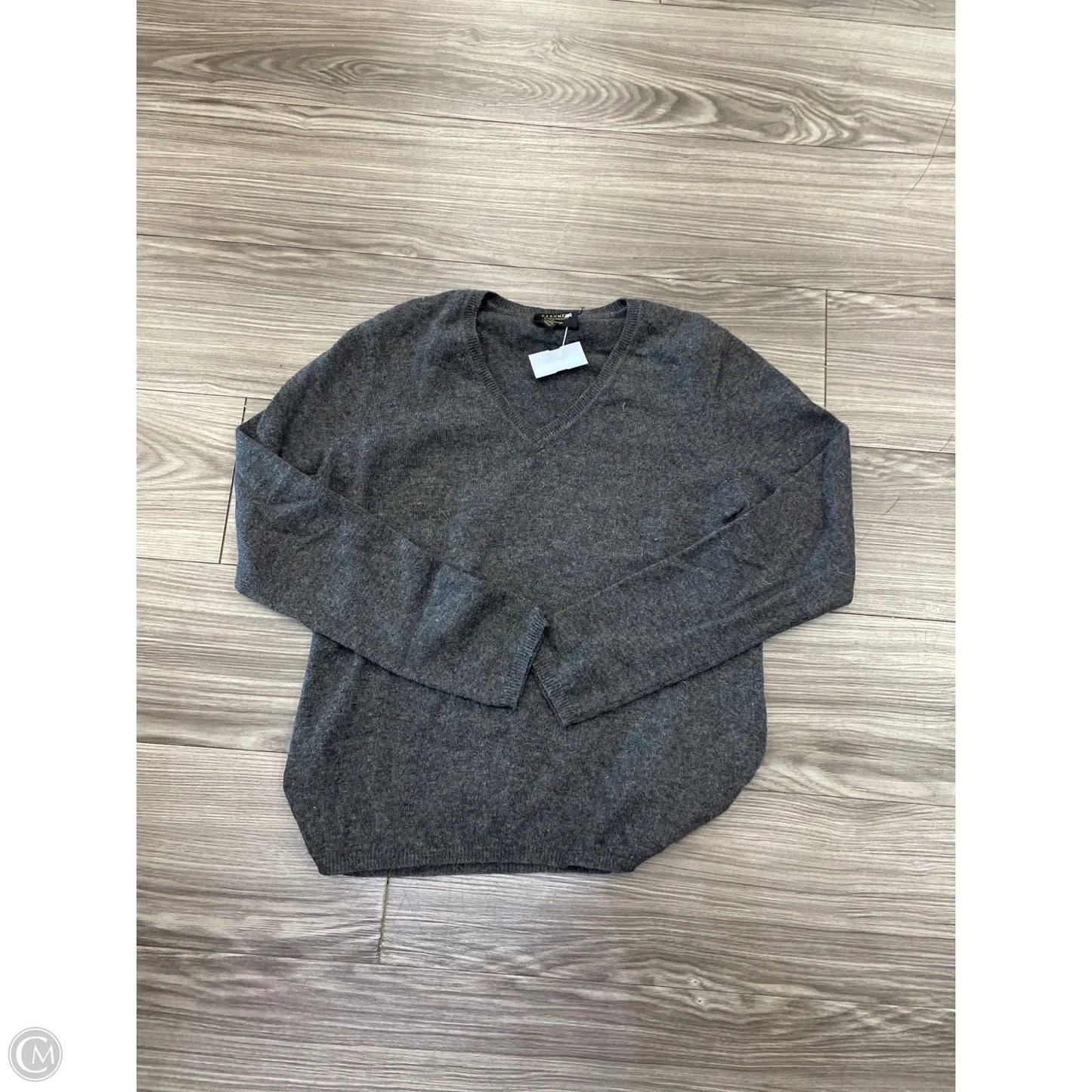Sweater By Charter Club In Grey, Size: L