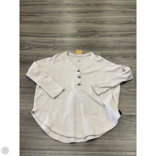 Top Long Sleeve By American Eagle In Cream, Size: Xs