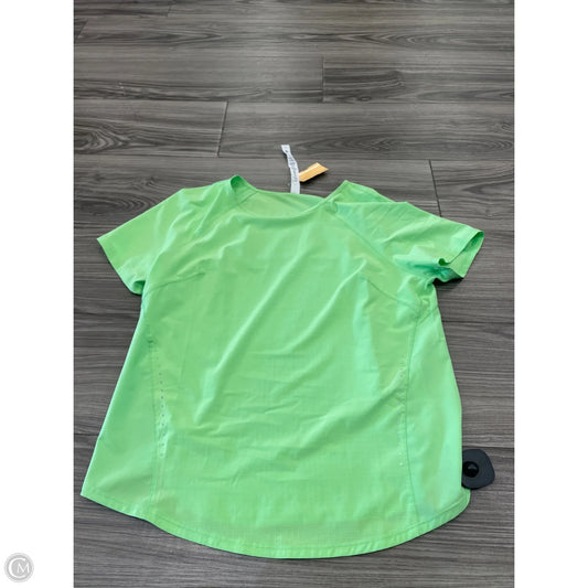 Athletic Top Short Sleeve By Lululemon In Green, Size: 6