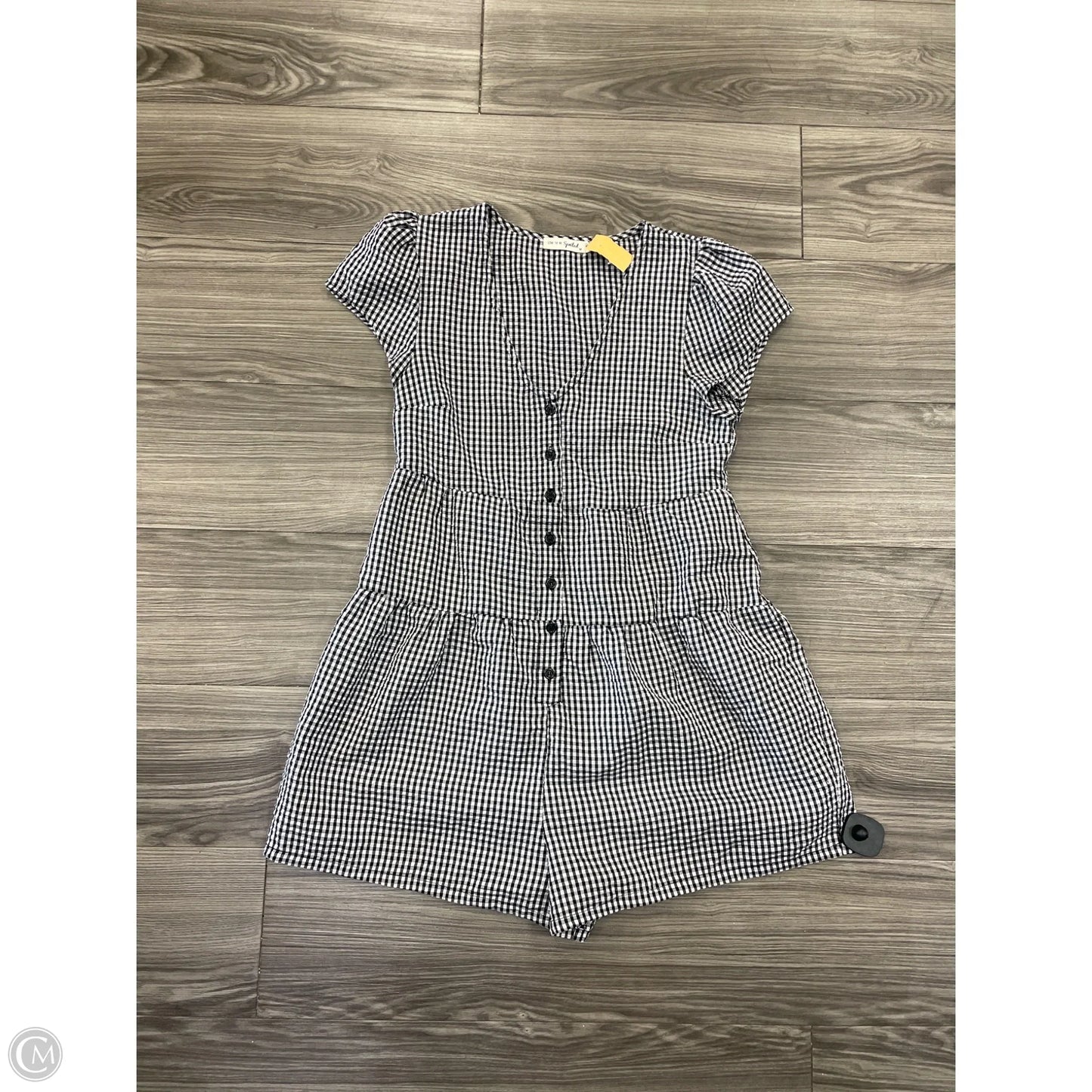 Romper By Clothes Mentor In Plaid Pattern, Size: M