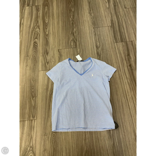 Top Short Sleeve By Ralph Lauren In Striped Pattern, Size: L