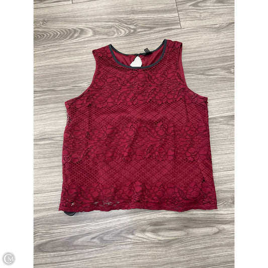Tank Top By Worthington In Red, Size: Xlp