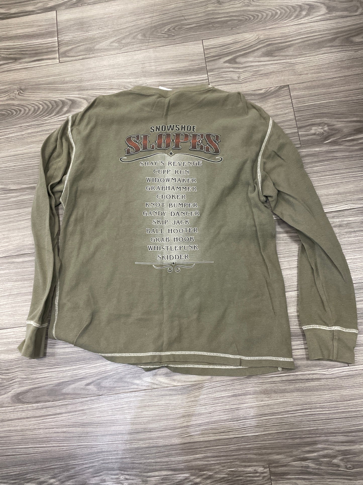 Top Long Sleeve By Opi In Green, Size: M