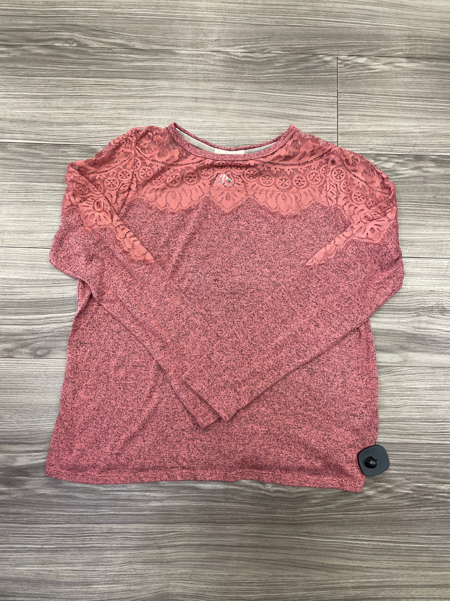 Top Long Sleeve By Rewind In Pink, Size: M