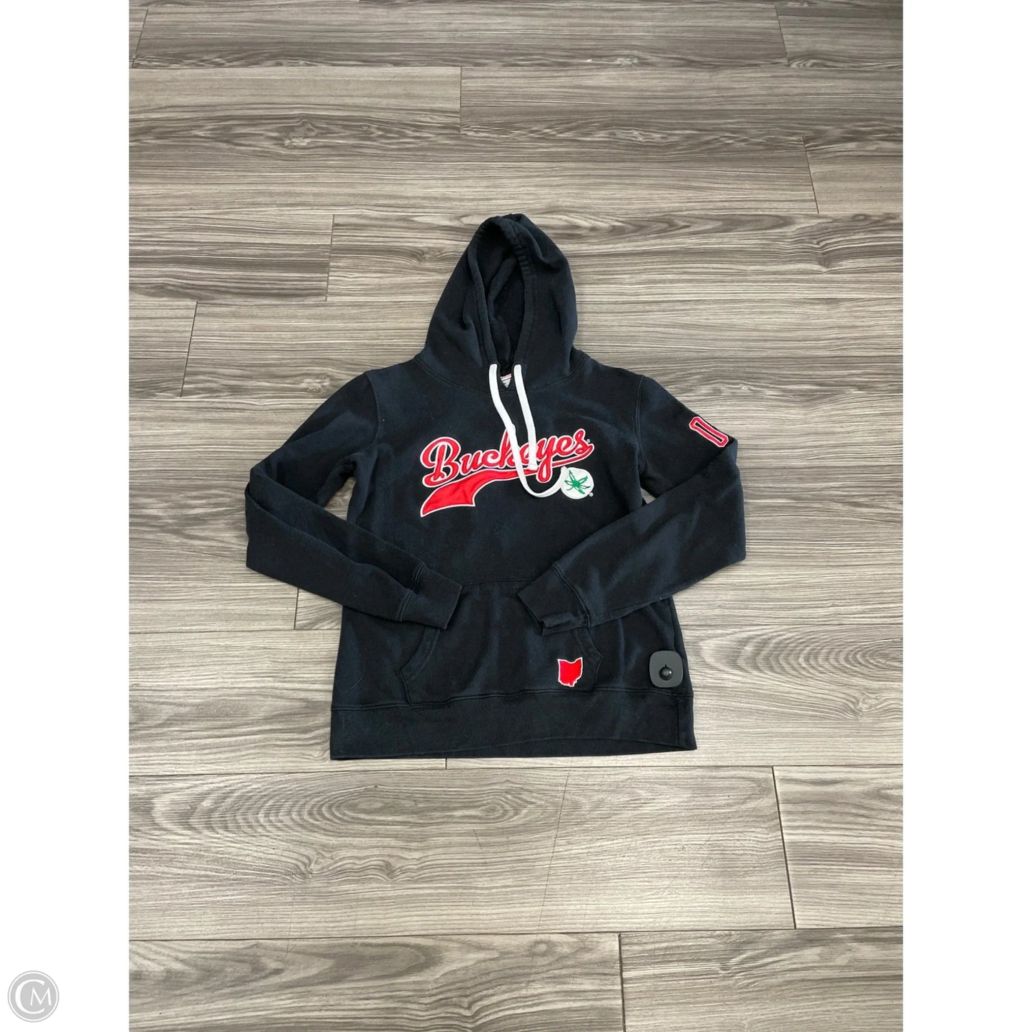 Sweatshirt Hoodie By Clothes Mentor In Black & Red, Size: M