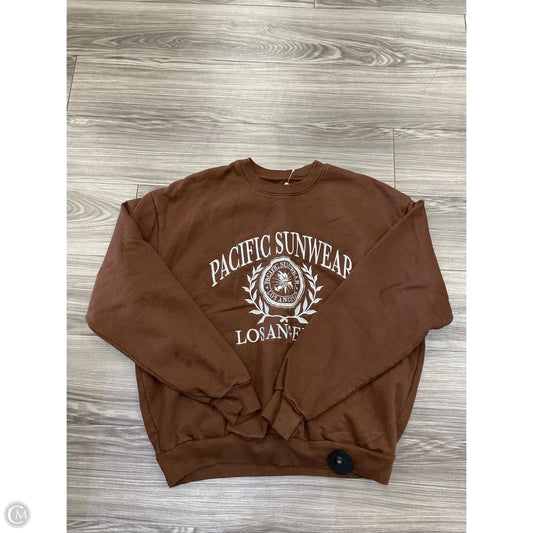 Sweatshirt Crewneck By Pacsun In Brown, Size: Xl