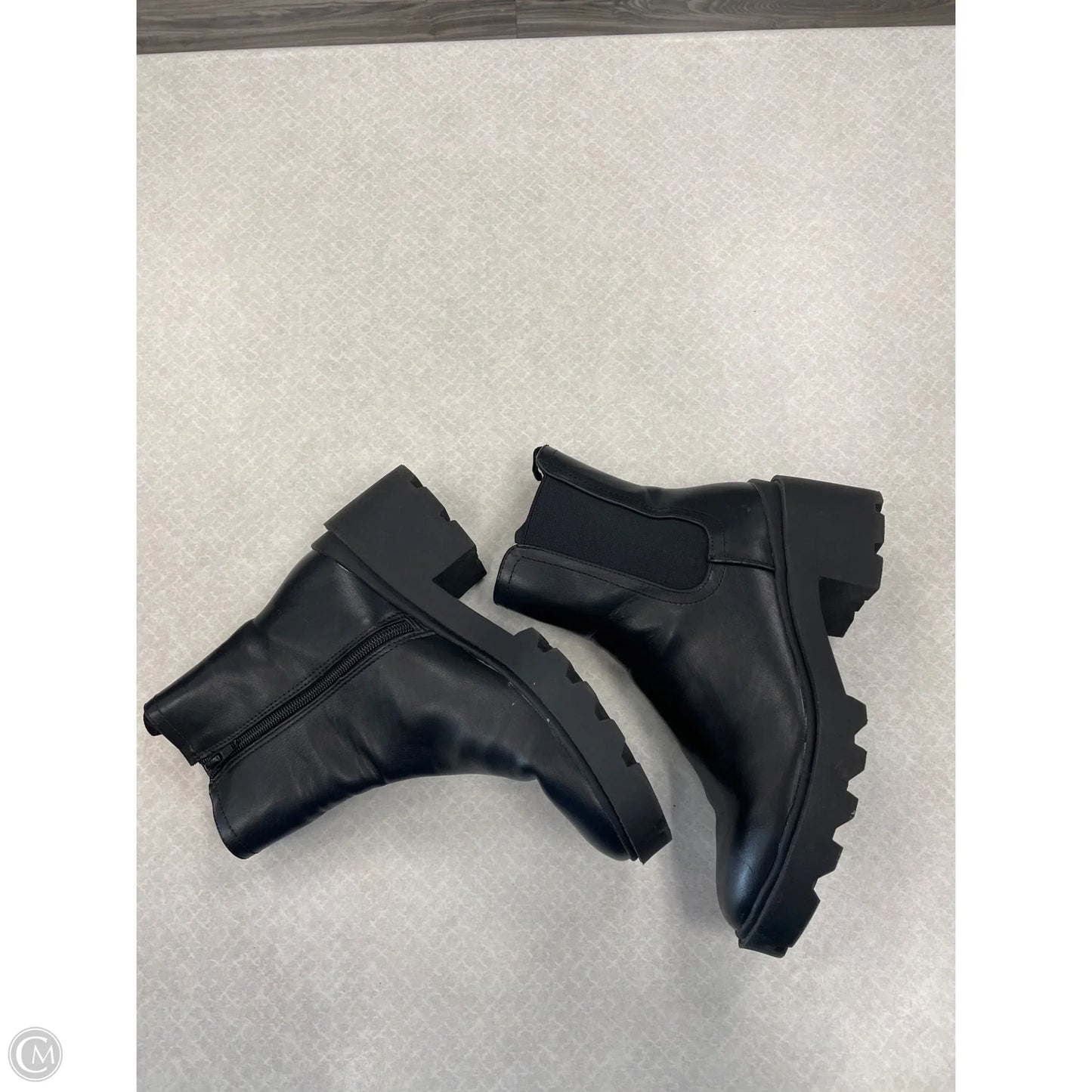 Boots Ankle Heels By Time And Tru In Black, Size: 7