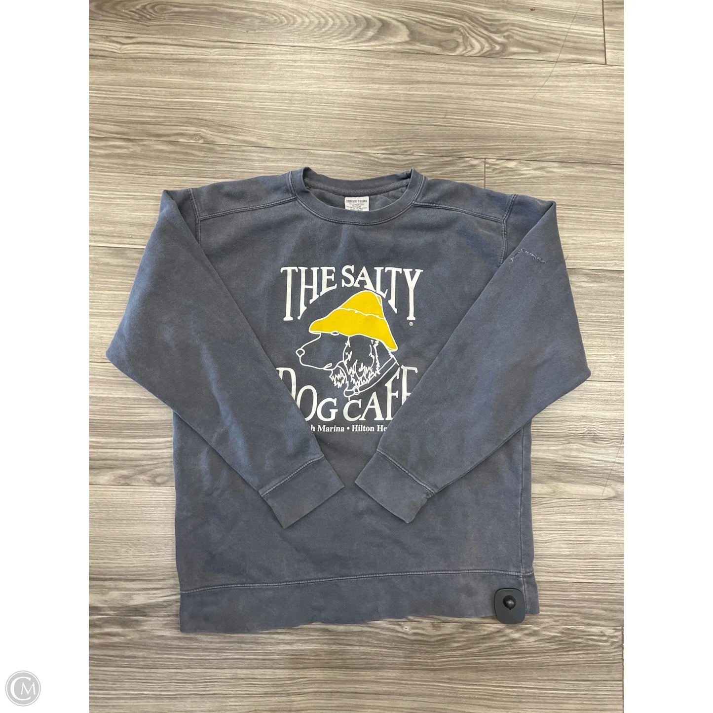 Sweatshirt Crewneck By Comfort Colors In Grey, Size: M