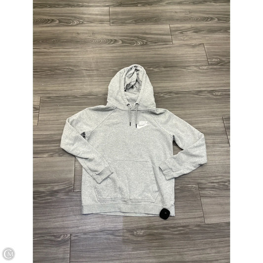 Sweatshirt Hoodie By Nike In Grey, Size: S