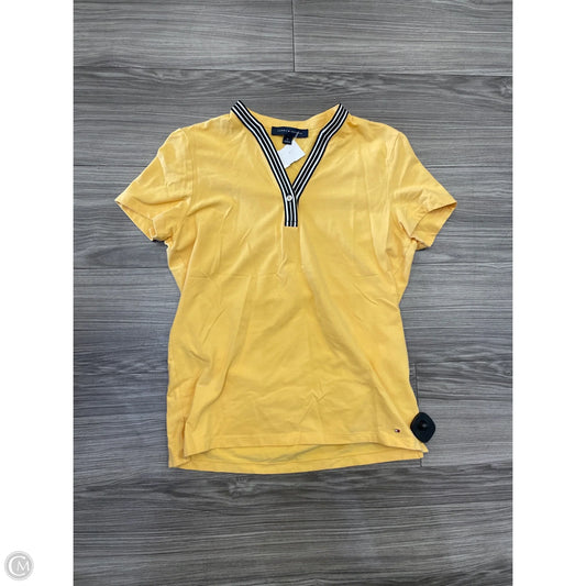 Top Short Sleeve Basic By Tommy Hilfiger In Yellow, Size: M