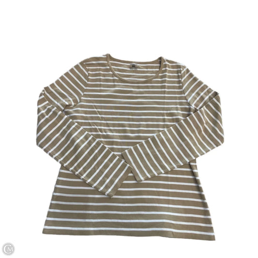 Top Long Sleeve By Jones New York In Striped Pattern, Size: Xl