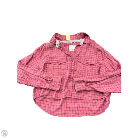 Top Long Sleeve By American Eagle In Pink, Size: M