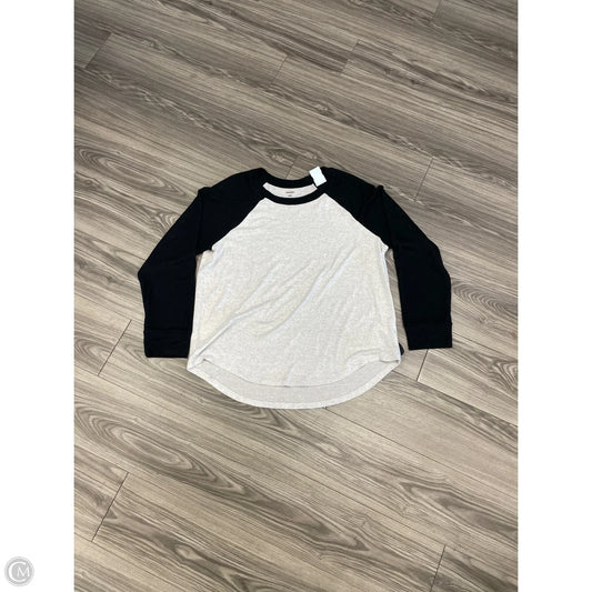 Top Long Sleeve By Sonoma In Black & White, Size: 2x
