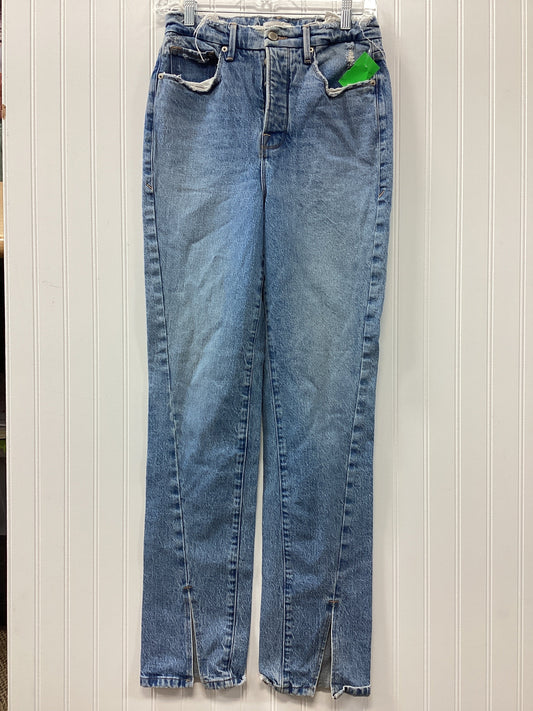 Jeans Straight By Good American In Blue Denim, Size:4