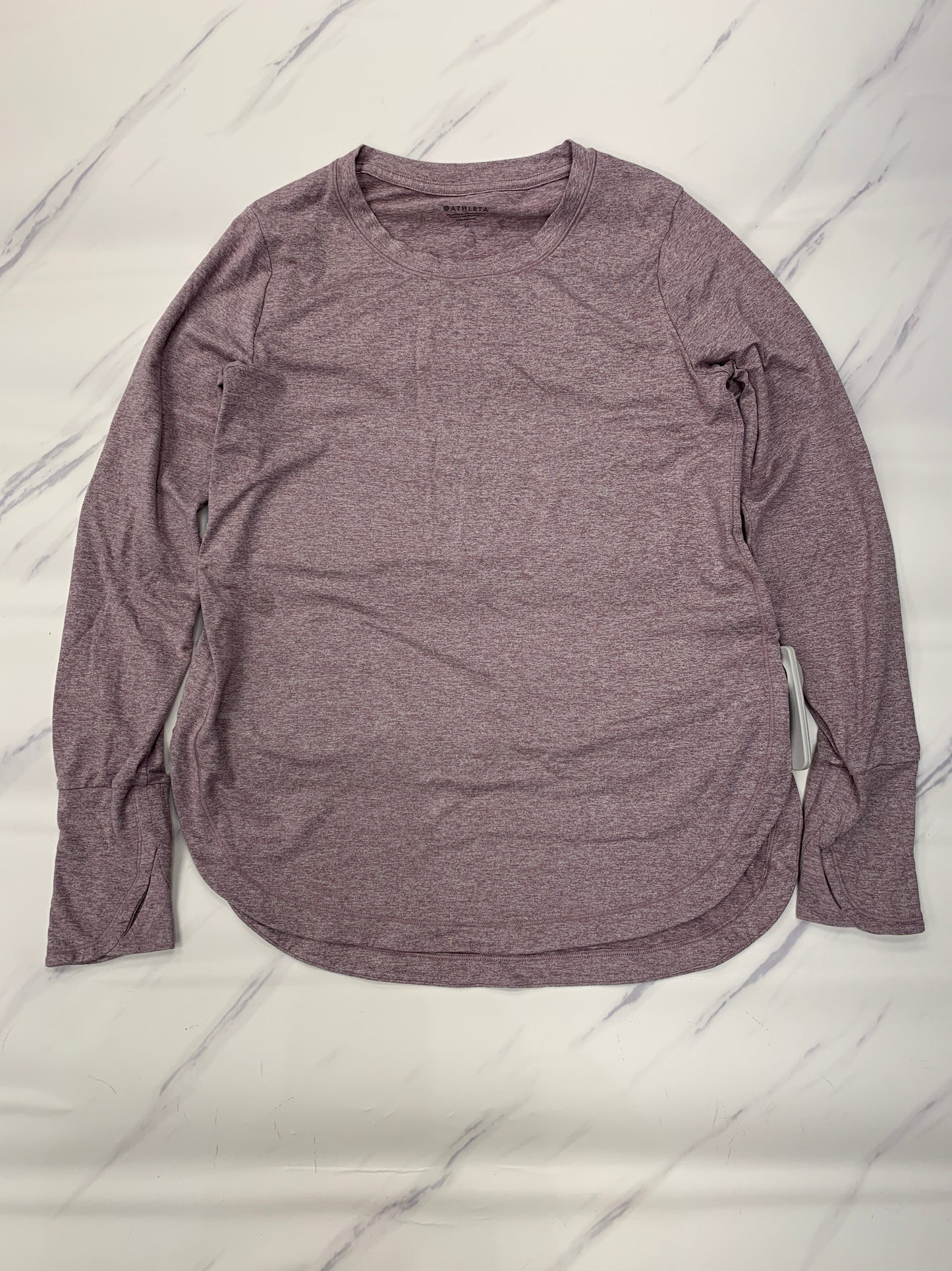 Athletic Top Long Sleeve Crewneck By Athleta In Purple, Size: M