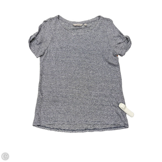Athletic Top Short Sleeve By Athleta In Striped Pattern, Size: M