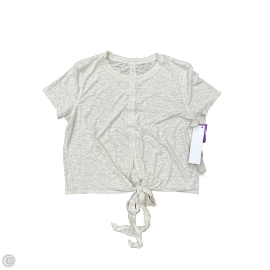 Athletic Top Short Sleeve By Lululemon In Cream, Size: 6