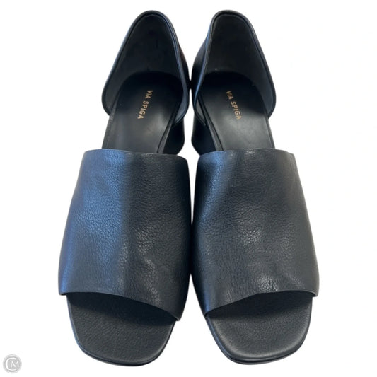 Sandals Heels Block By Via Spiga In Black, Size: 7