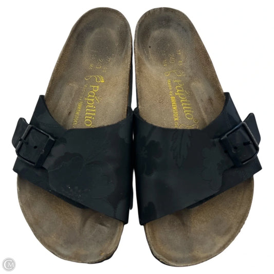 Sandals Flats By Birkenstock In Black, Size: 8