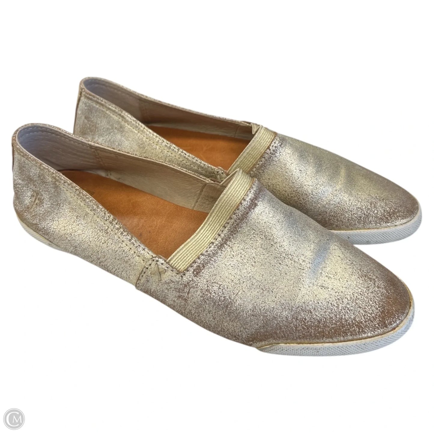 Shoes Designer By Frye In Gold, Size: 9