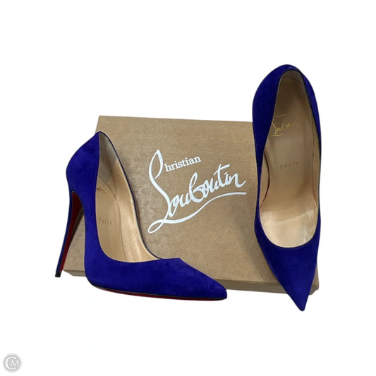 Shoes Luxury Designer By Christian Louboutin In Blue, Size: 7.5