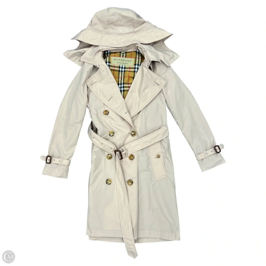Coat Luxury Designer By Burberry In Tan, Size: 2