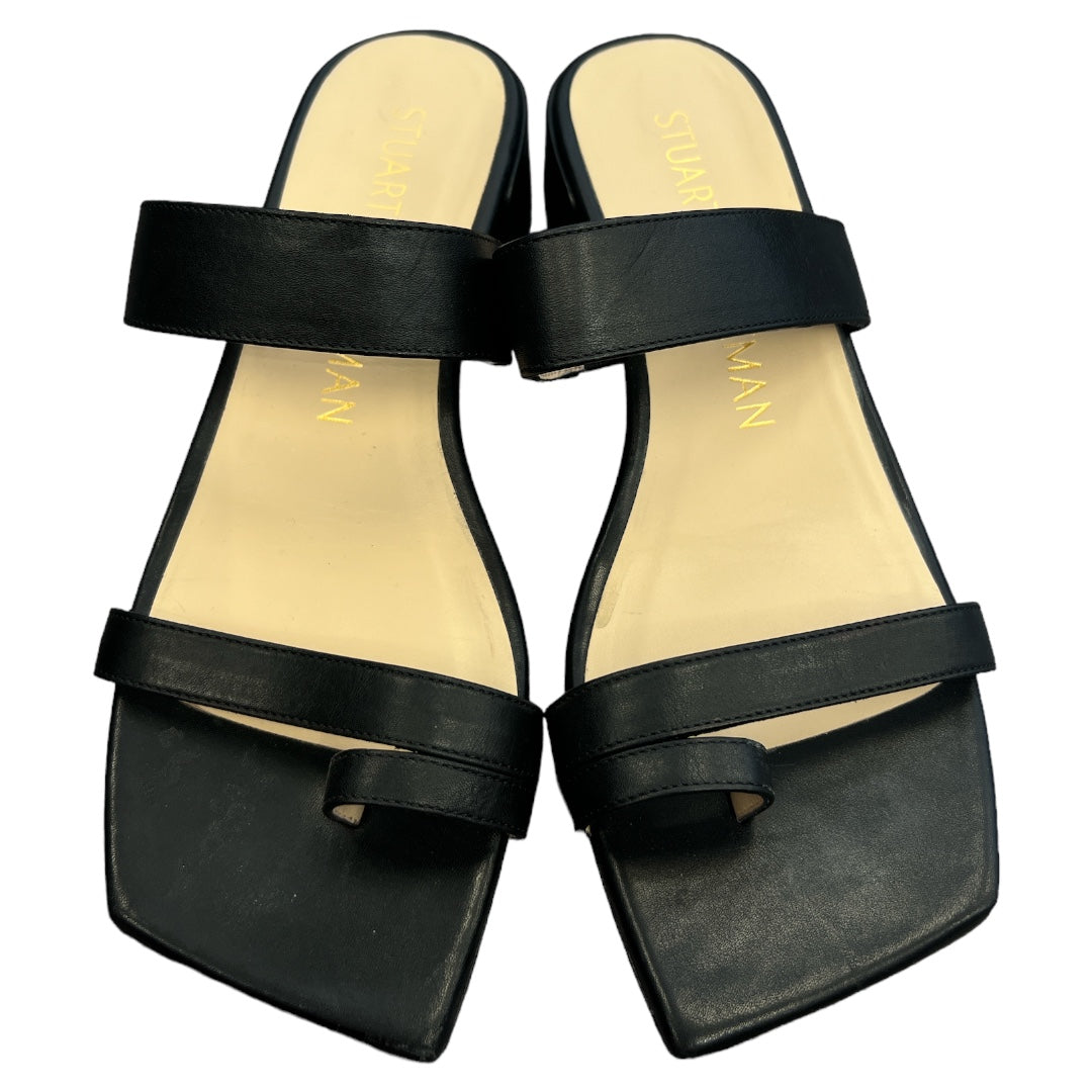Black Sandals Designer Stuart Weitzman, Size 9
