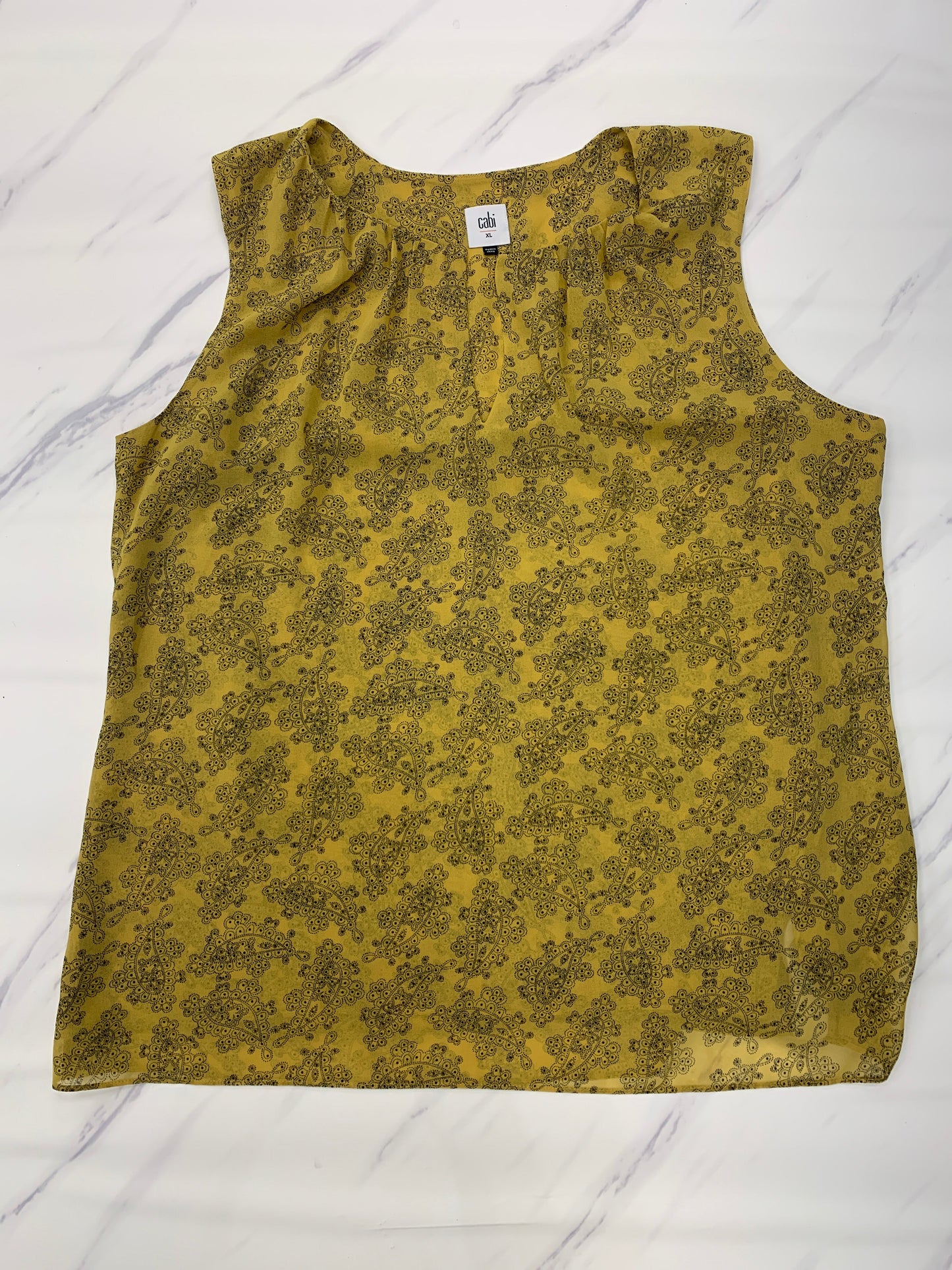 Yellow Top Sleeveless Cabi, Size Xl