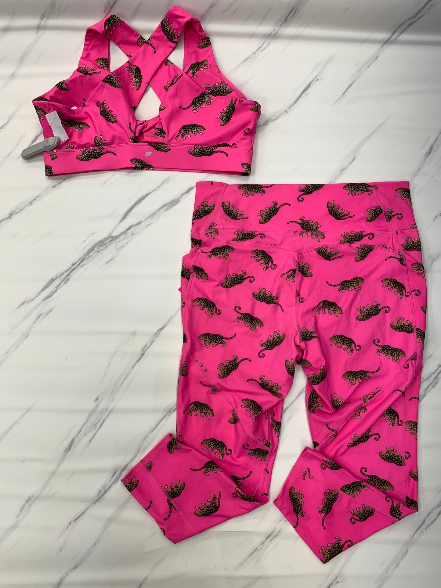 Athletic Pants 2pc By Fabletics In Pink, Size: 2x