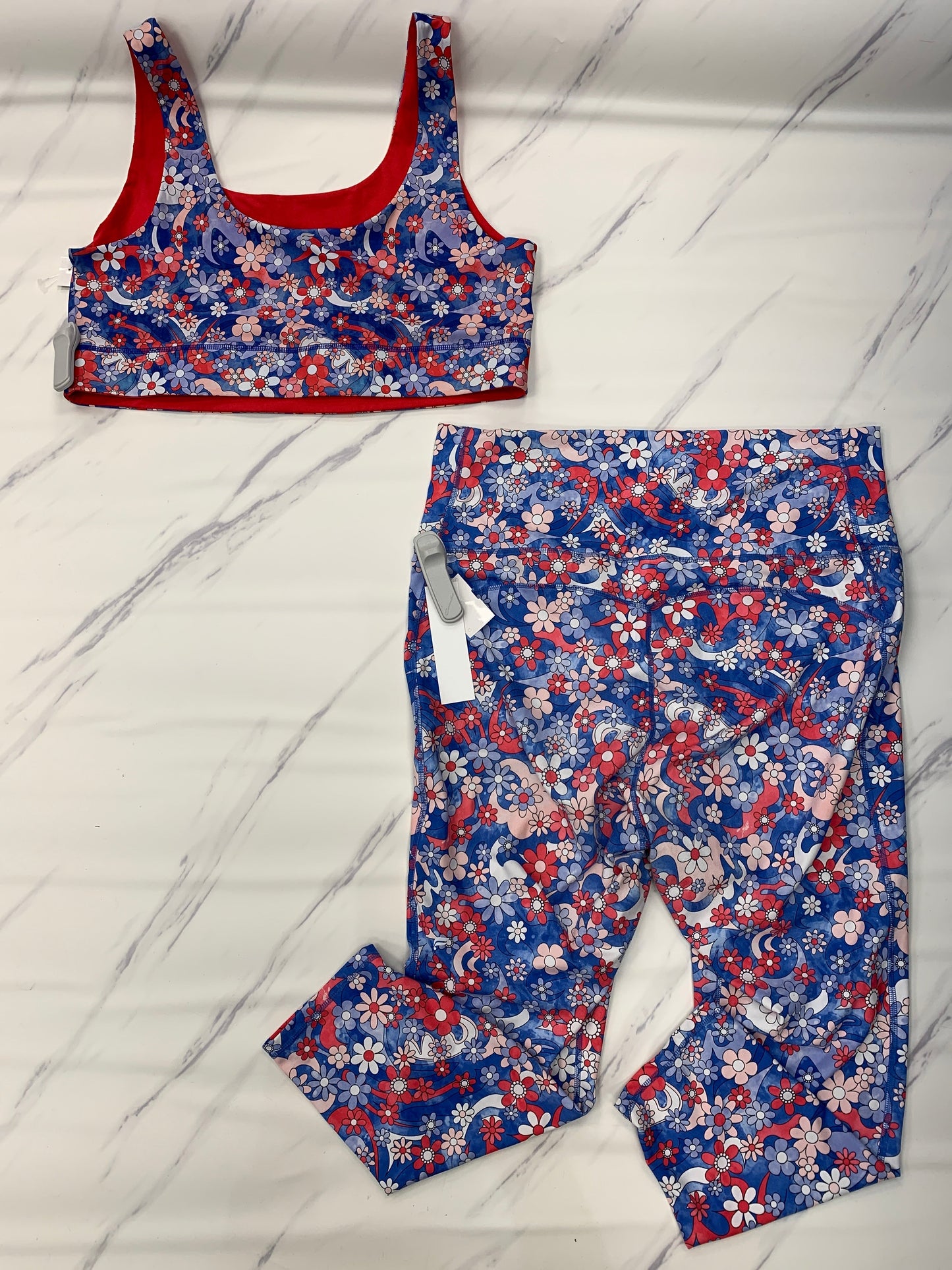 Athletic Pants 2pc By Fabletics In Floral Print, Size: 3x