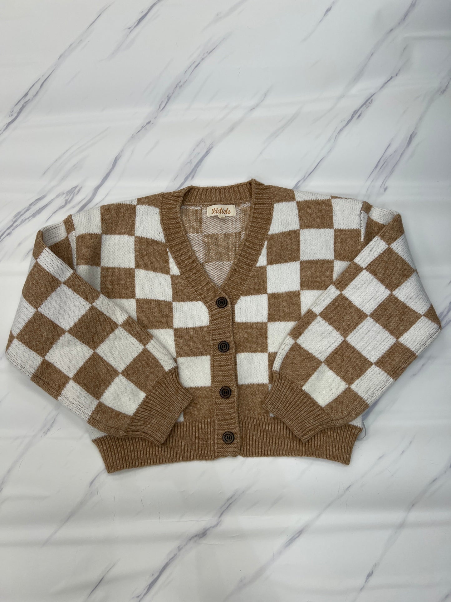 Sweater Cardigan By Listicle In Brown, Size: S