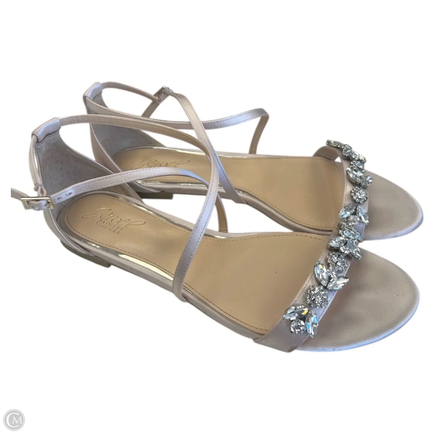 Sandals Flats By Badgley Mischka In Cream, Size: 8.5