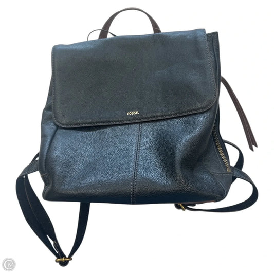 Backpack Leather By Fossil, Size: Medium