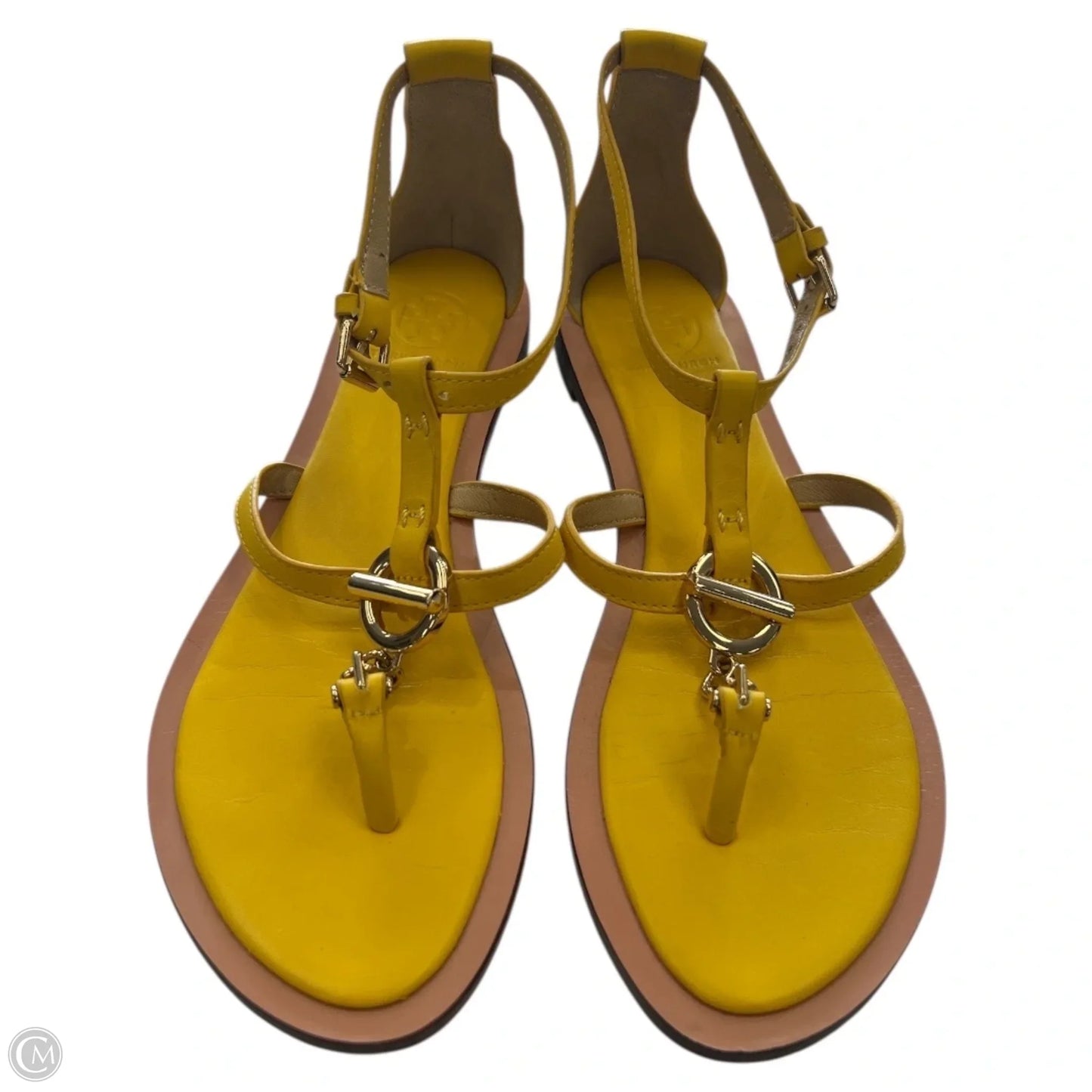 Sandals Designer By Tory Burch In Yellow, Size: 6.5