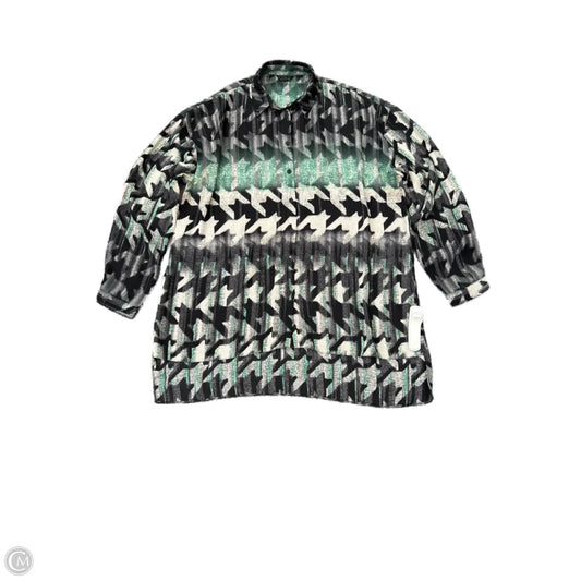 Top Long Sleeve By Top Shop In Green, Size: S