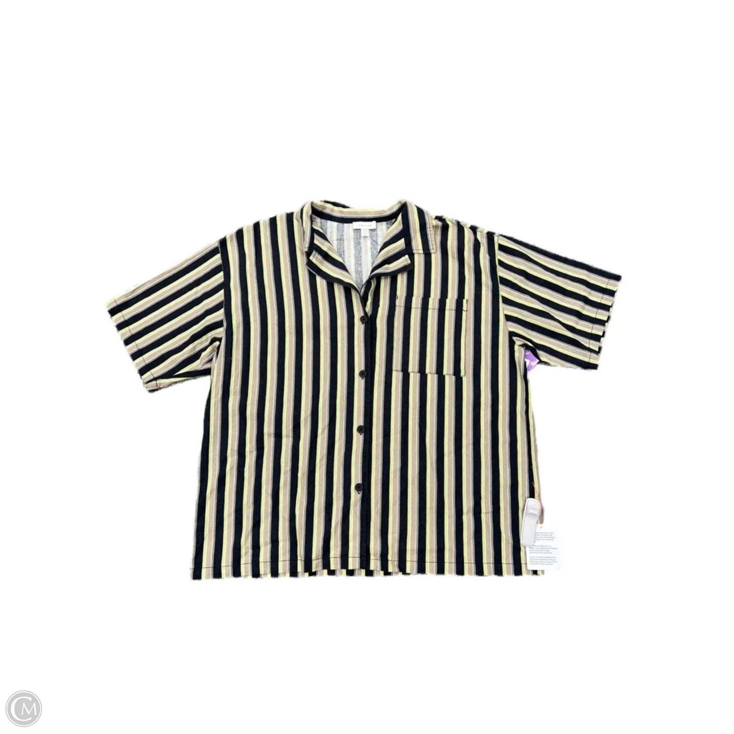 Top Short Sleeve By Topshop In Green, Size: L