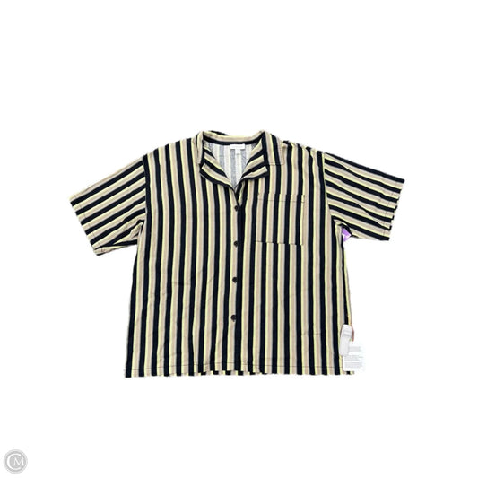 Top Short Sleeve By Topshop In Green, Size: L