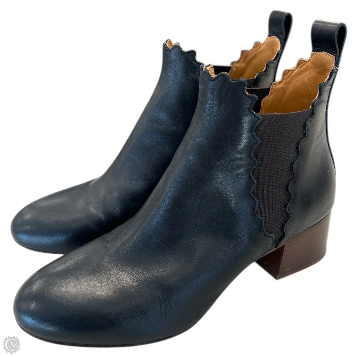 Boots Luxury Designer By Chloe In Black, Size: 6