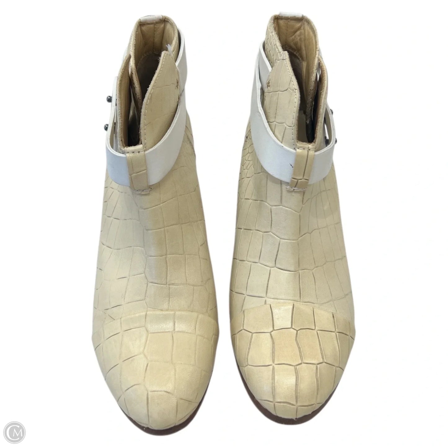 Boots Ankle Heels By Rag And Bone In Cream, Size: 6.5