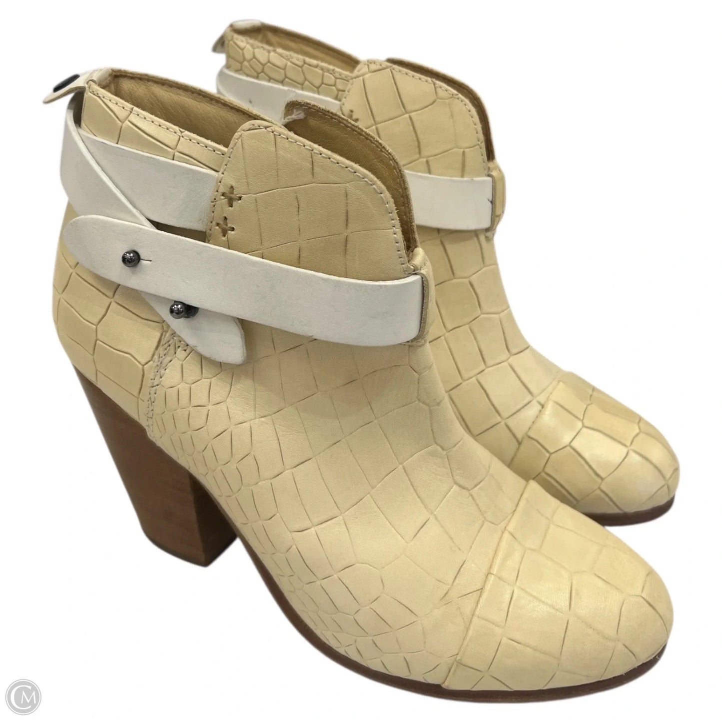 Boots Ankle Heels By Rag And Bone In Cream, Size: 6.5