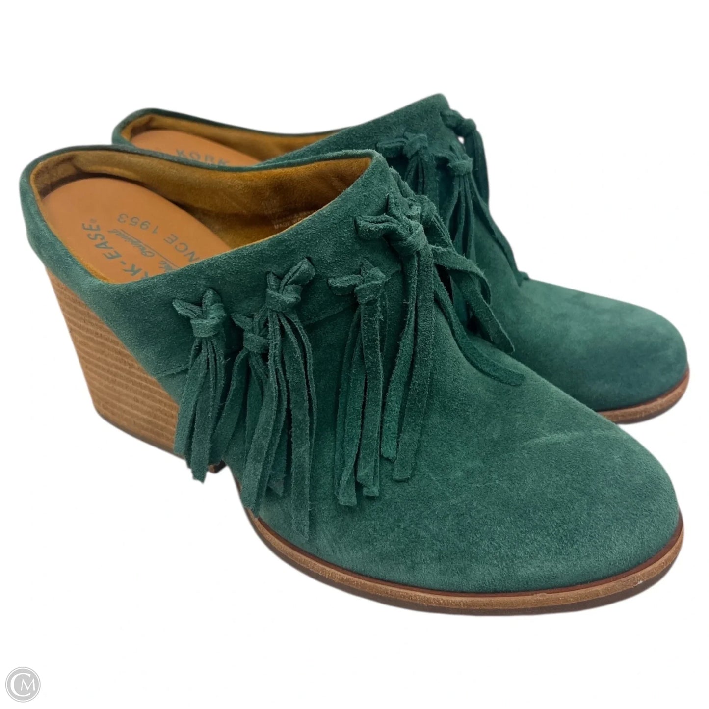 Shoes Heels Block By Kork Ease In Green, Size: 10